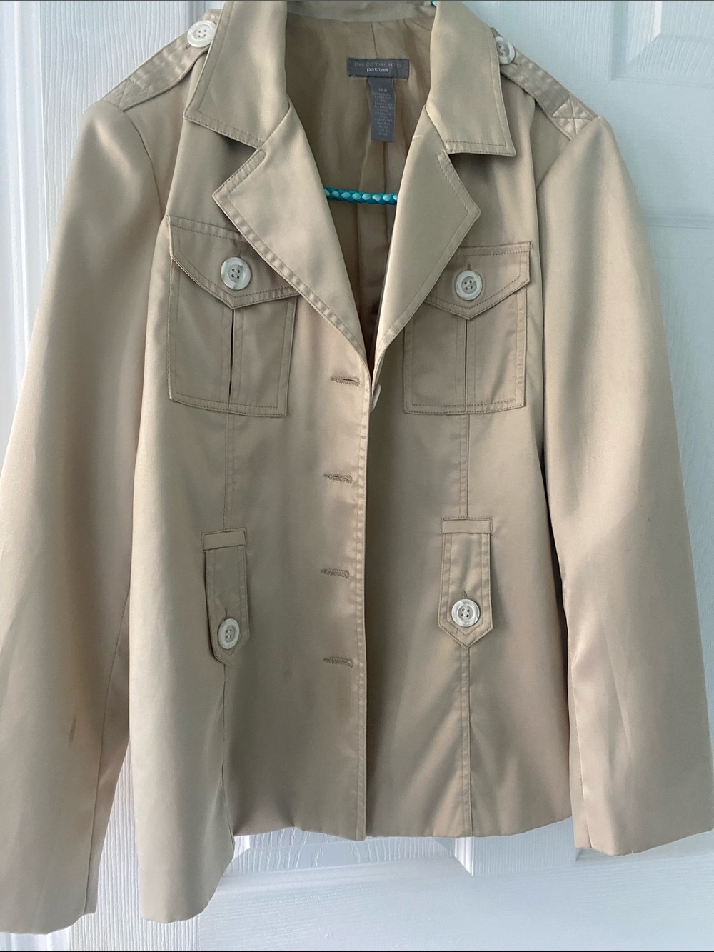 Anne Klein Tan Trench-Style Jacket